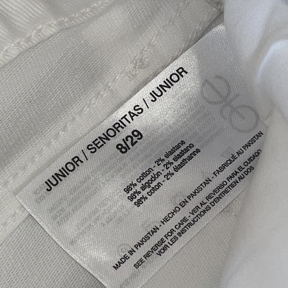 Ella moss White High Waisted Straight Leg Cropped Jeans Sz. 29/8 - Picture 10 of 17